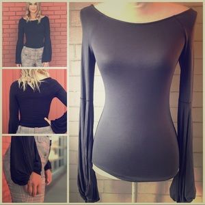 FREE PEOPLE long bell sleeve top. NWT.